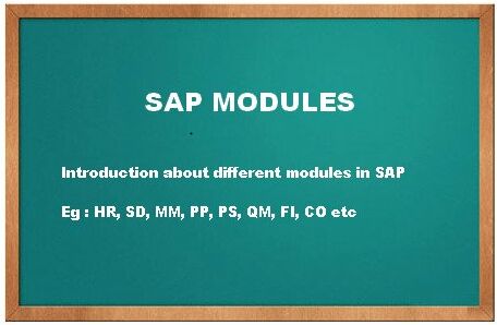 sap modules overview introduction