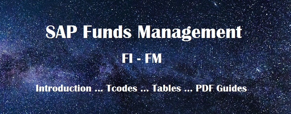 SAP Funds Management FM module tutorial tcodes tables