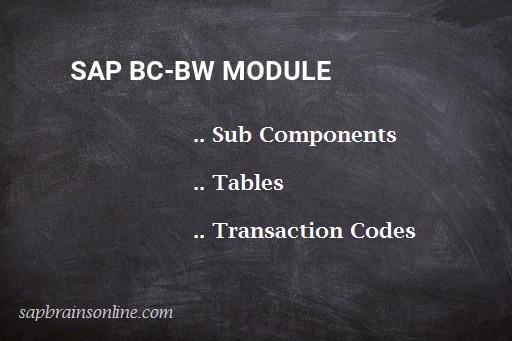 SAP BC-BW module