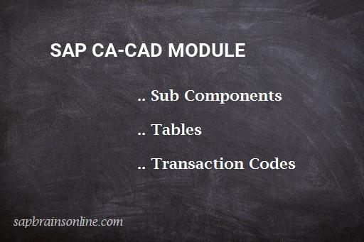 SAP CA-CAD module