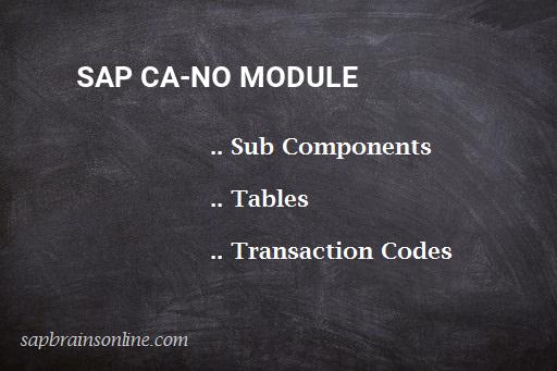 SAP CA-NO module