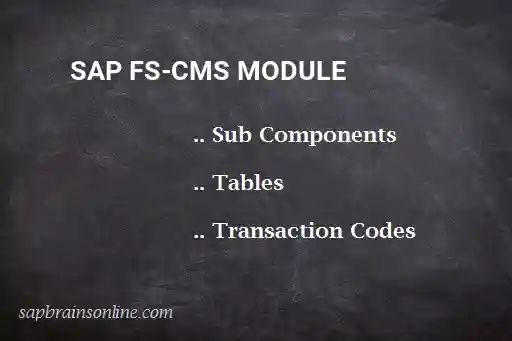SAP FS-CMS module
