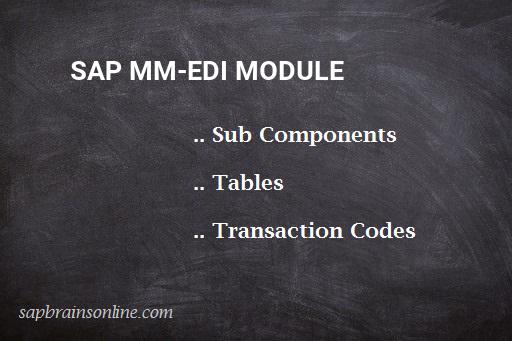 SAP MM-EDI module