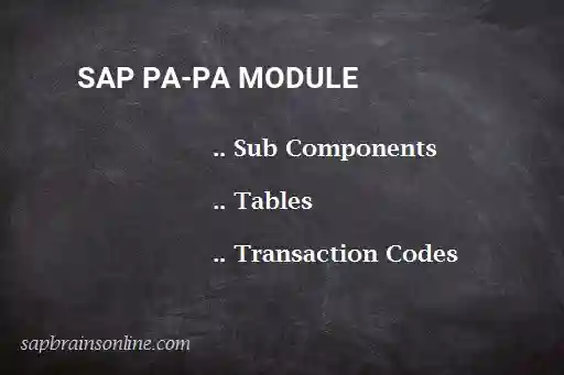 SAP PA-PA module