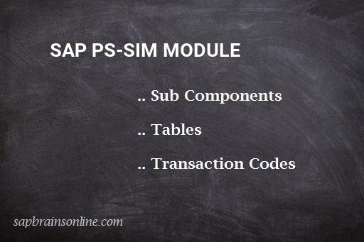 SAP PS-SIM module