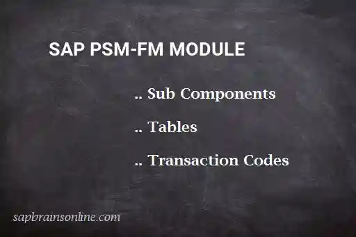 SAP PSM-FM module