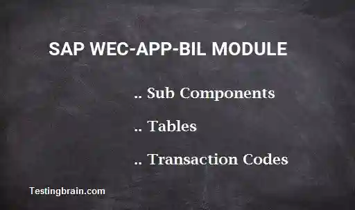 SAP WEC-APP-BIL module