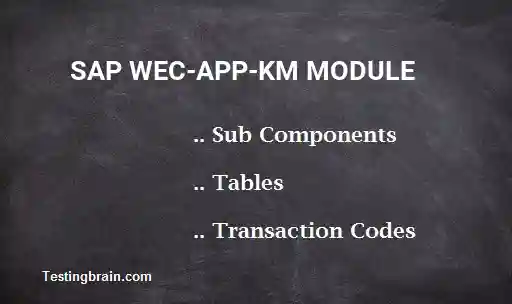 SAP WEC-APP-KM module