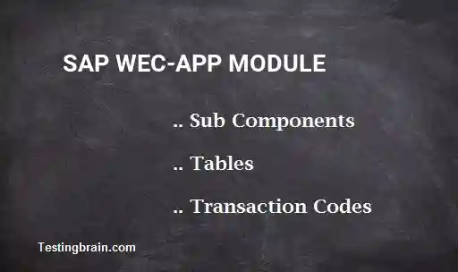 SAP WEC-APP module