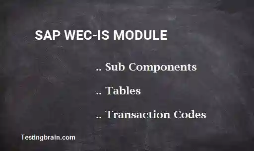SAP WEC-IS module
