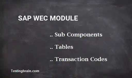 SAP WEC module