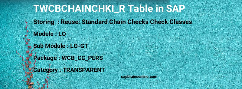 SAP TWCBCHAINCHKI_R table