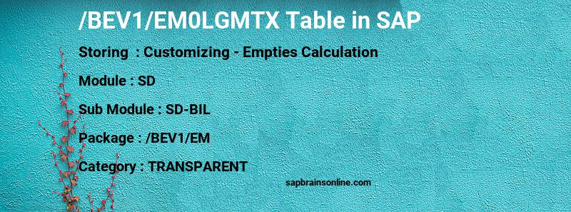 SAP /BEV1/EM0LGMTX table
