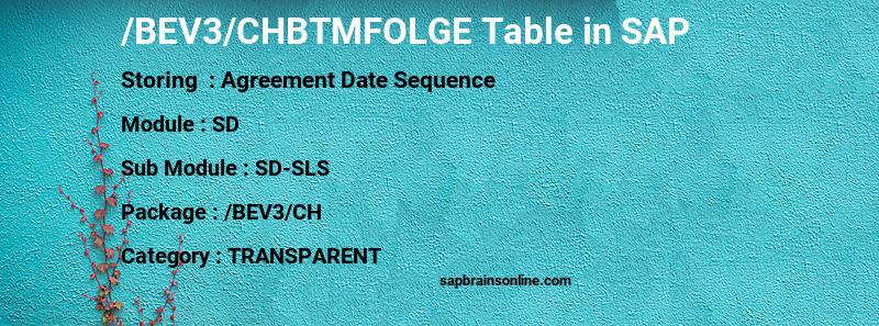 SAP /BEV3/CHBTMFOLGE table