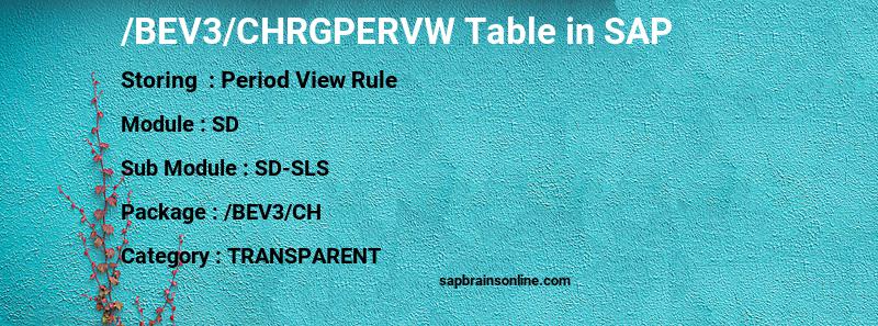 SAP /BEV3/CHRGPERVW table