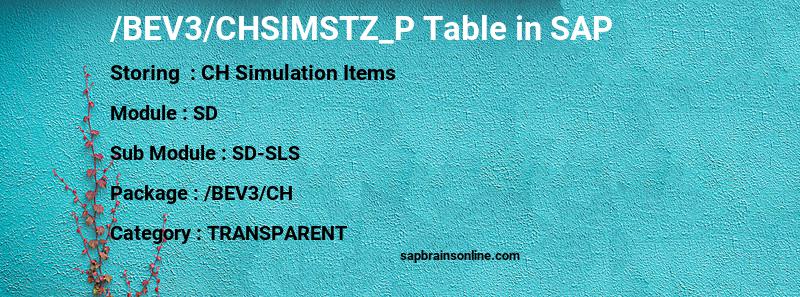 SAP /BEV3/CHSIMSTZ_P table