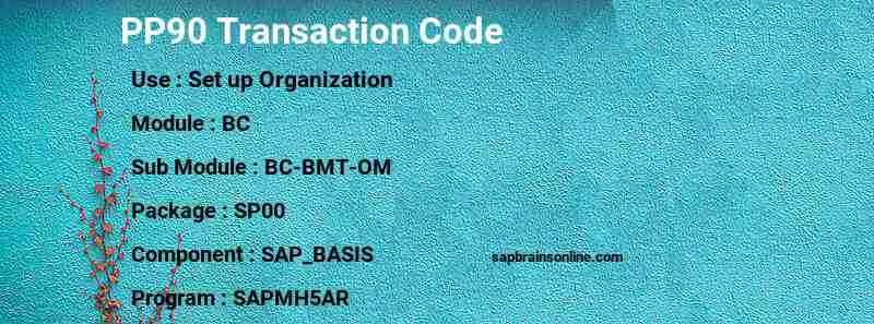 SAP PP90 transaction code