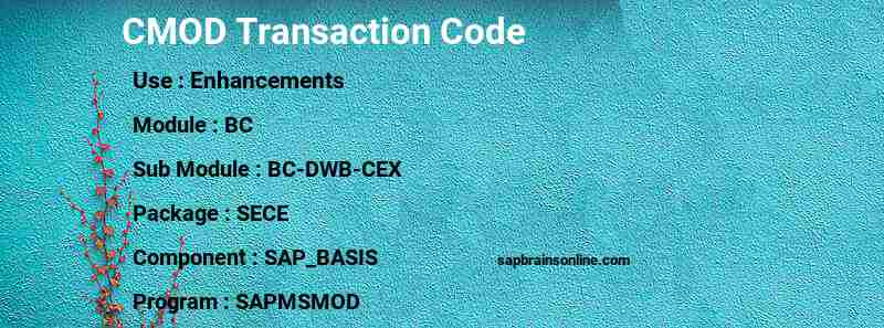 SAP CMOD transaction code