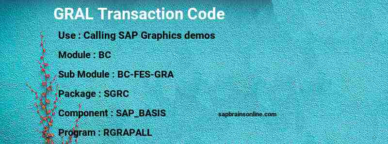 SAP GRAL transaction code