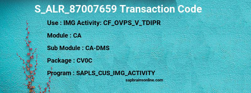SAP S_ALR_87007659 transaction code