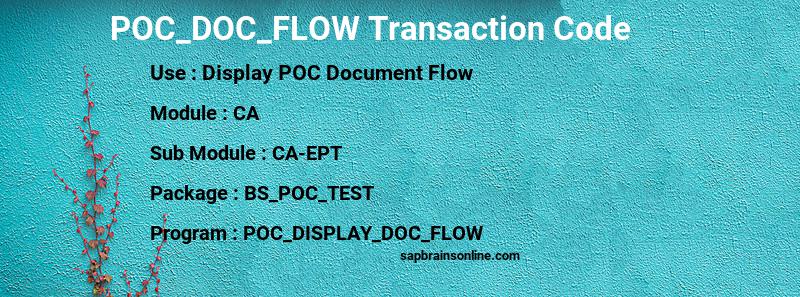 SAP POC_DOC_FLOW transaction code