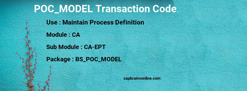 SAP POC_MODEL transaction code