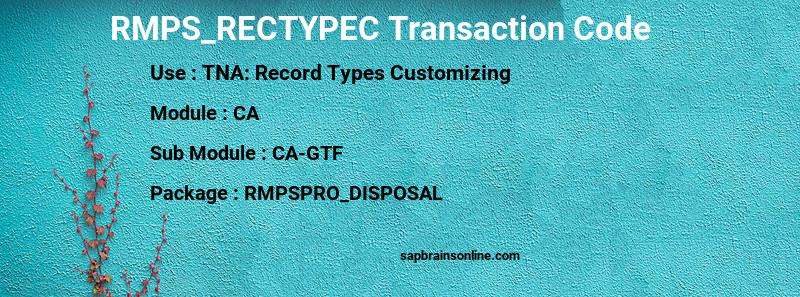 SAP RMPS_RECTYPEC transaction code