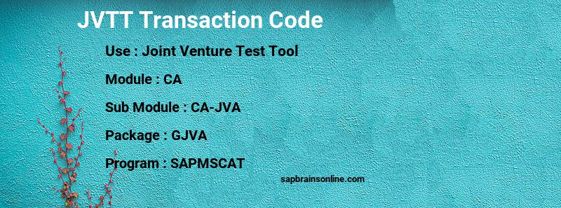 SAP JVTT transaction code