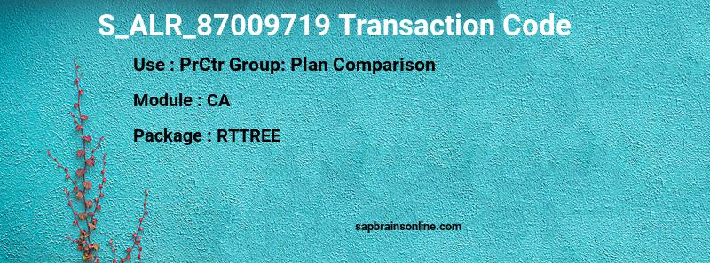 SAP S_ALR_87009719 transaction code