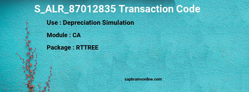 SAP S_ALR_87012835 transaction code