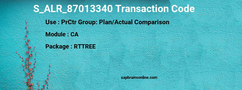SAP S_ALR_87013340 transaction code