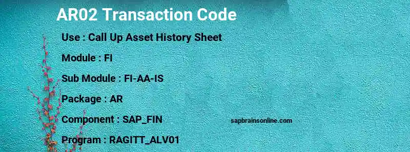 SAP AR02 transaction code