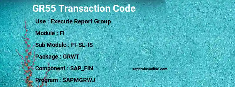 SAP GR55 transaction code