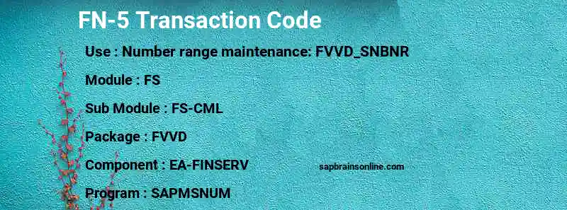SAP FN-5 transaction code