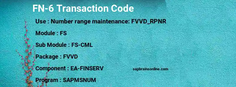 SAP FN-6 transaction code