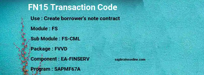 SAP FN15 transaction code