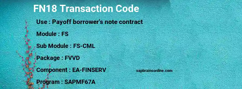 SAP FN18 transaction code