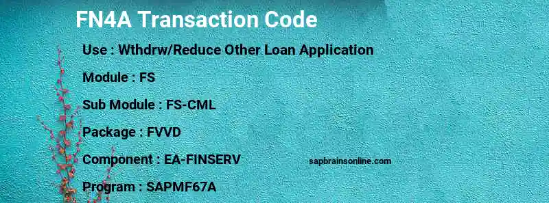 SAP FN4A transaction code