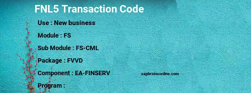 SAP FNL5 transaction code