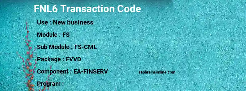 SAP FNL6 transaction code