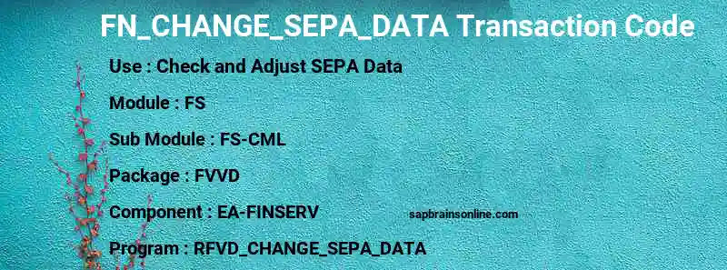 SAP FN_CHANGE_SEPA_DATA transaction code