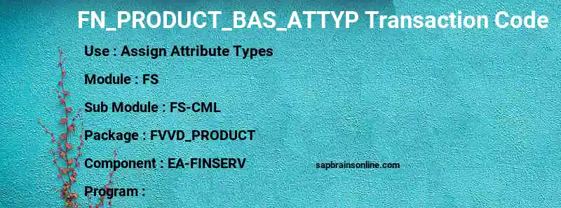 SAP FN_PRODUCT_BAS_ATTYP transaction code