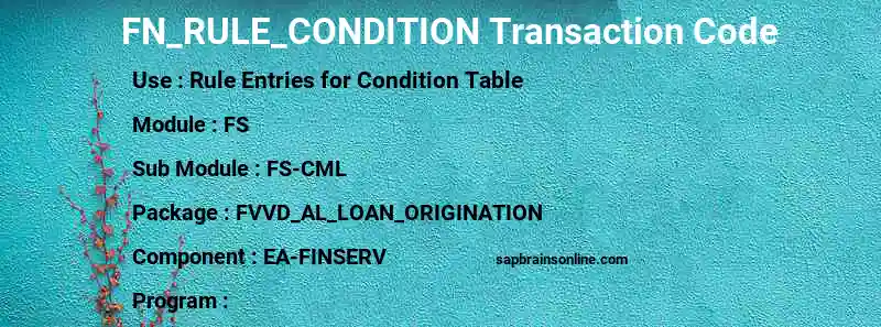 SAP FN_RULE_CONDITION transaction code