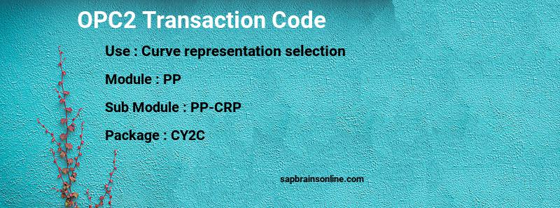 SAP OPC2 transaction code