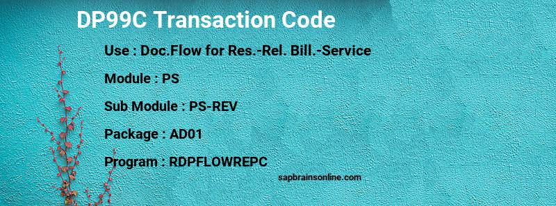 SAP DP99C transaction code
