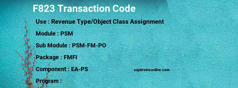 SAP F823 transaction code