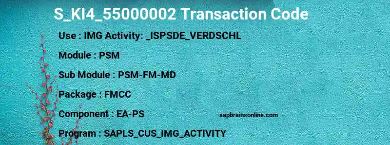 SAP S_KI4_55000002 transaction code