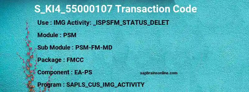 SAP S_KI4_55000107 transaction code