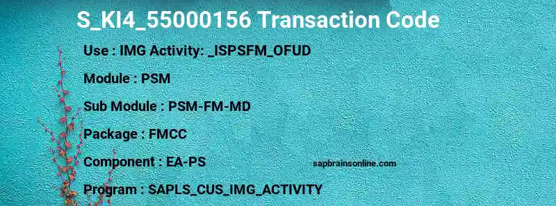 SAP S_KI4_55000156 transaction code