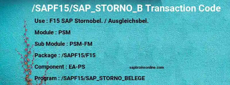 SAP /SAPF15/SAP_STORNO_B transaction code